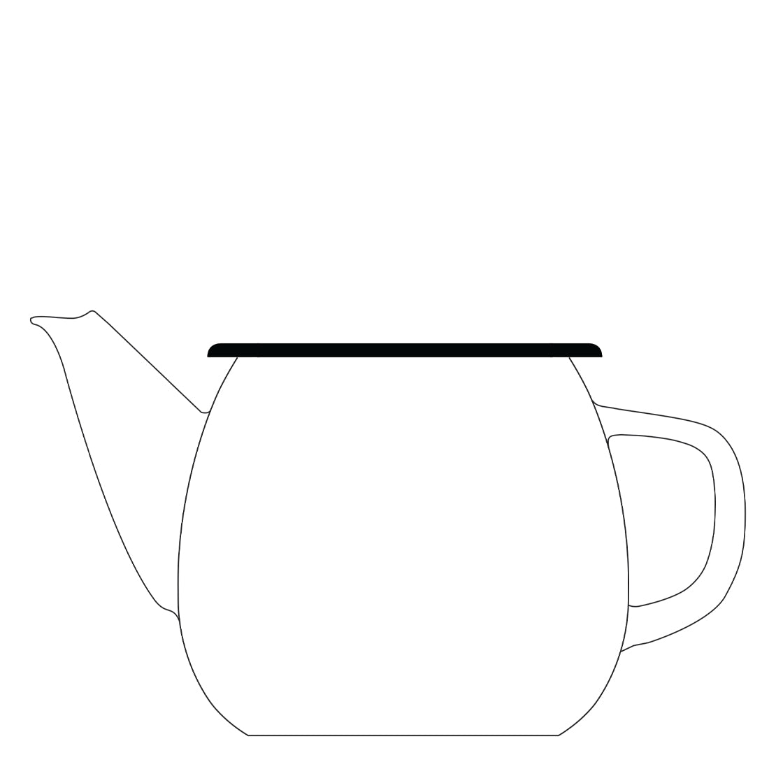 Cc 1000ml teapot