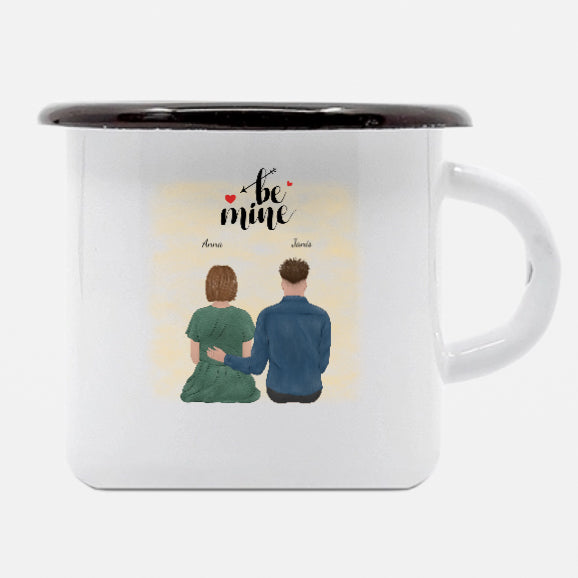 Me & you enamel mug 400ml/13.5oz