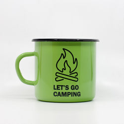 Let's go camping enamel mug 400ml/13.5oz
