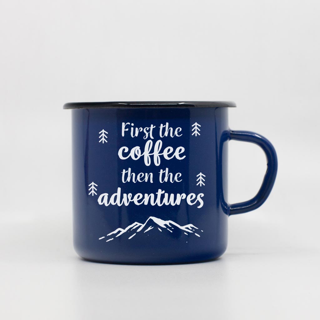 adventure enamel camping mug enamel camping