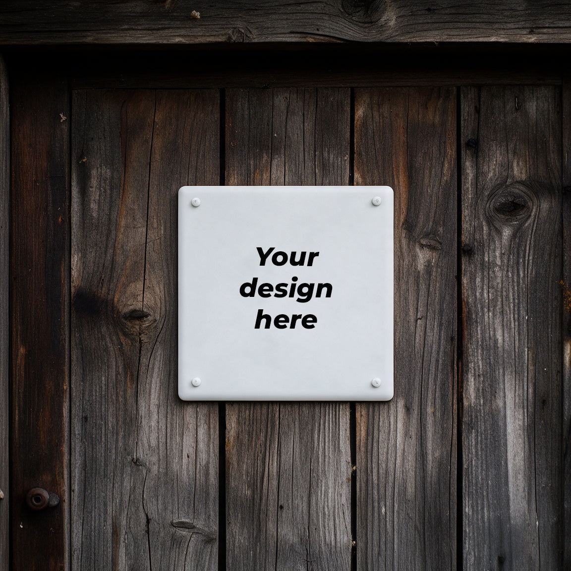 Enamel sign 100x100mm / 3.94x3.94inch with your image upload