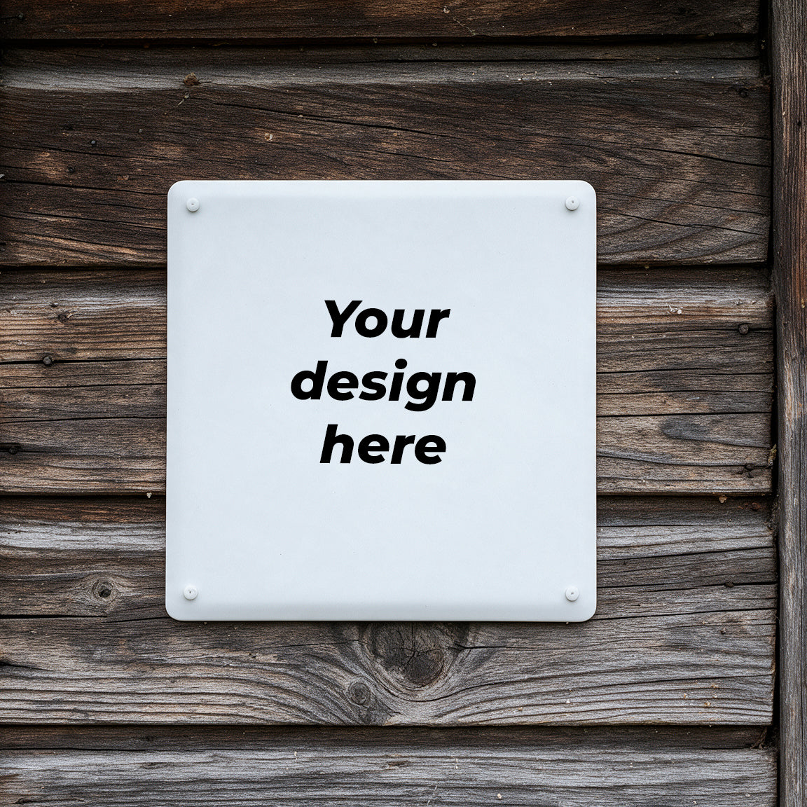 Enamel sign 150x150mm / 5.90x5.90inch with your image upload