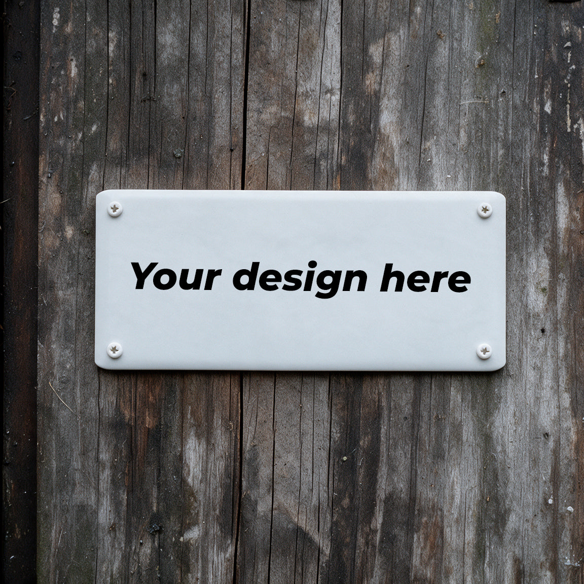 Enamel sign 50x120mm / 1.97x4.72inch with your image upload