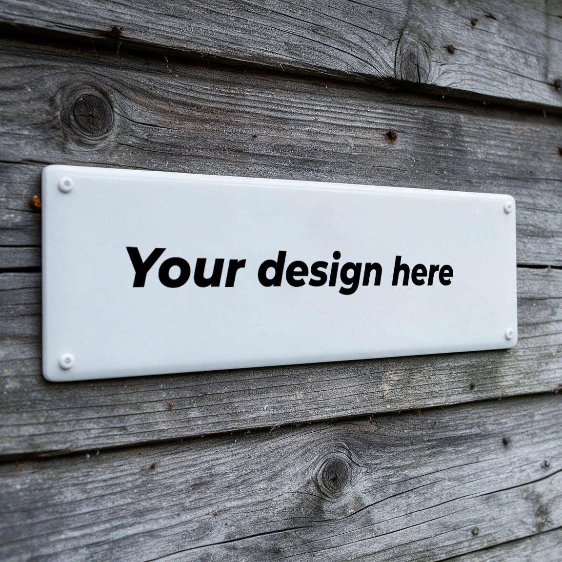 Enamel sign 70x210mm / 2.76x8.26inch with your image upload