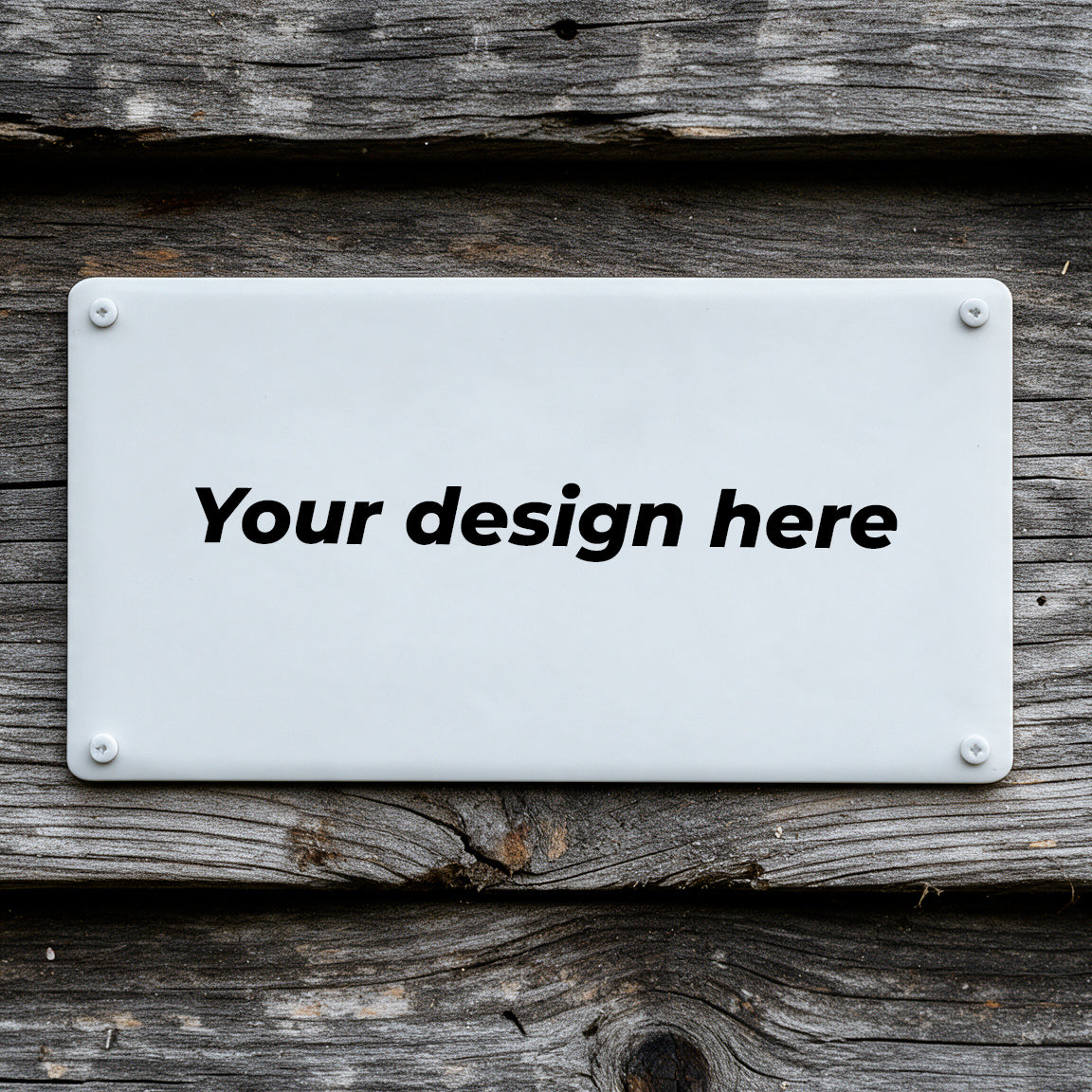 Enamel sign 95x200mm / 3.74x7.87inch with your image upload