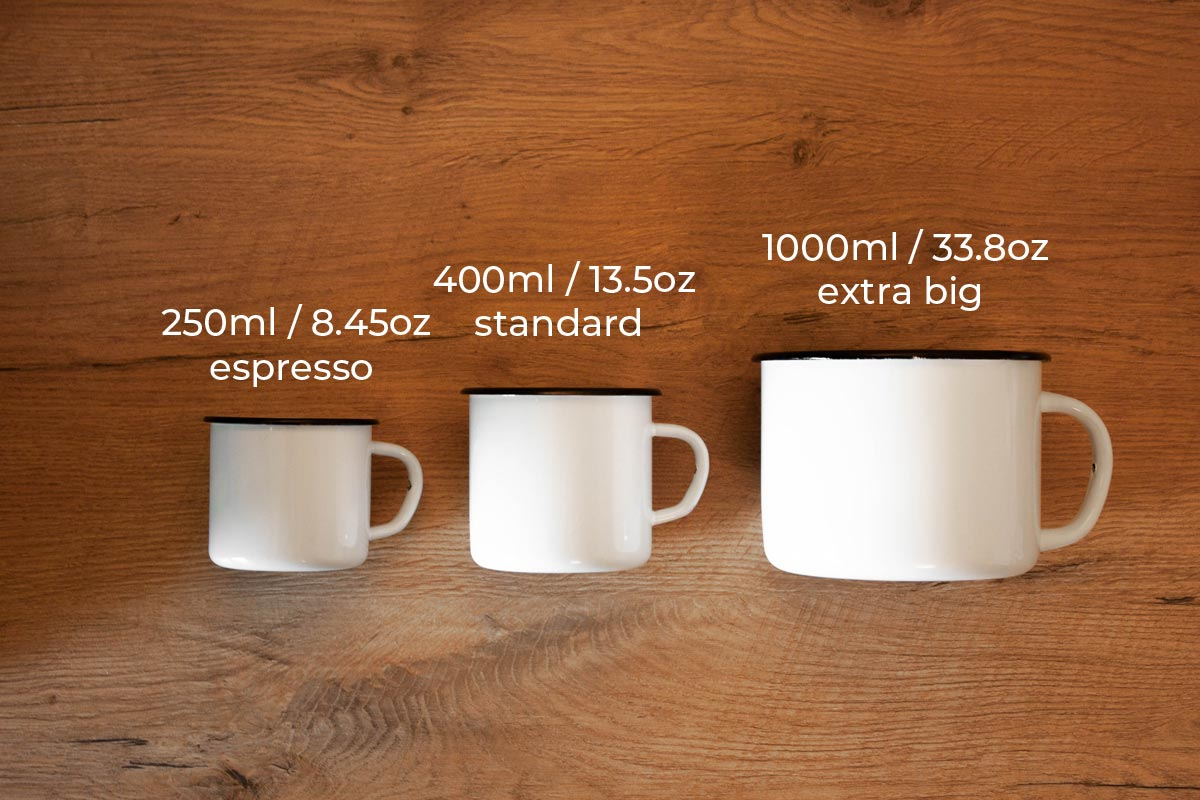 Custom enamel mug 1000ml/33.8oz