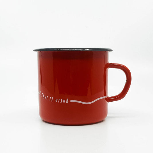 Ar Tevi it visur enamel mug 400ml/13.5oz