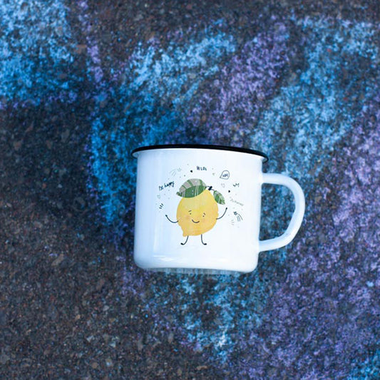 Kids Lemon enamel mug 250ml/8.45oz