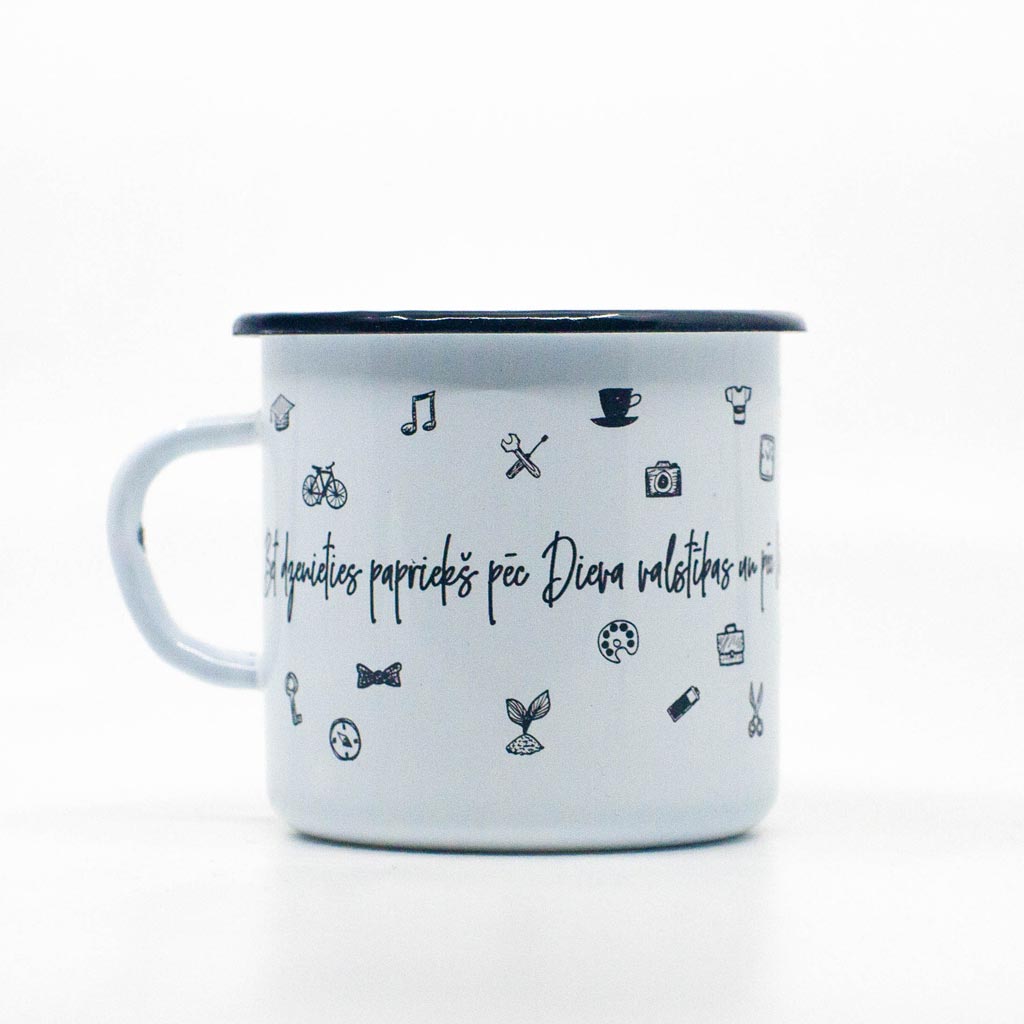 Dzenies pēc Dieva Valstības enamel mug 400ml/13.5oz