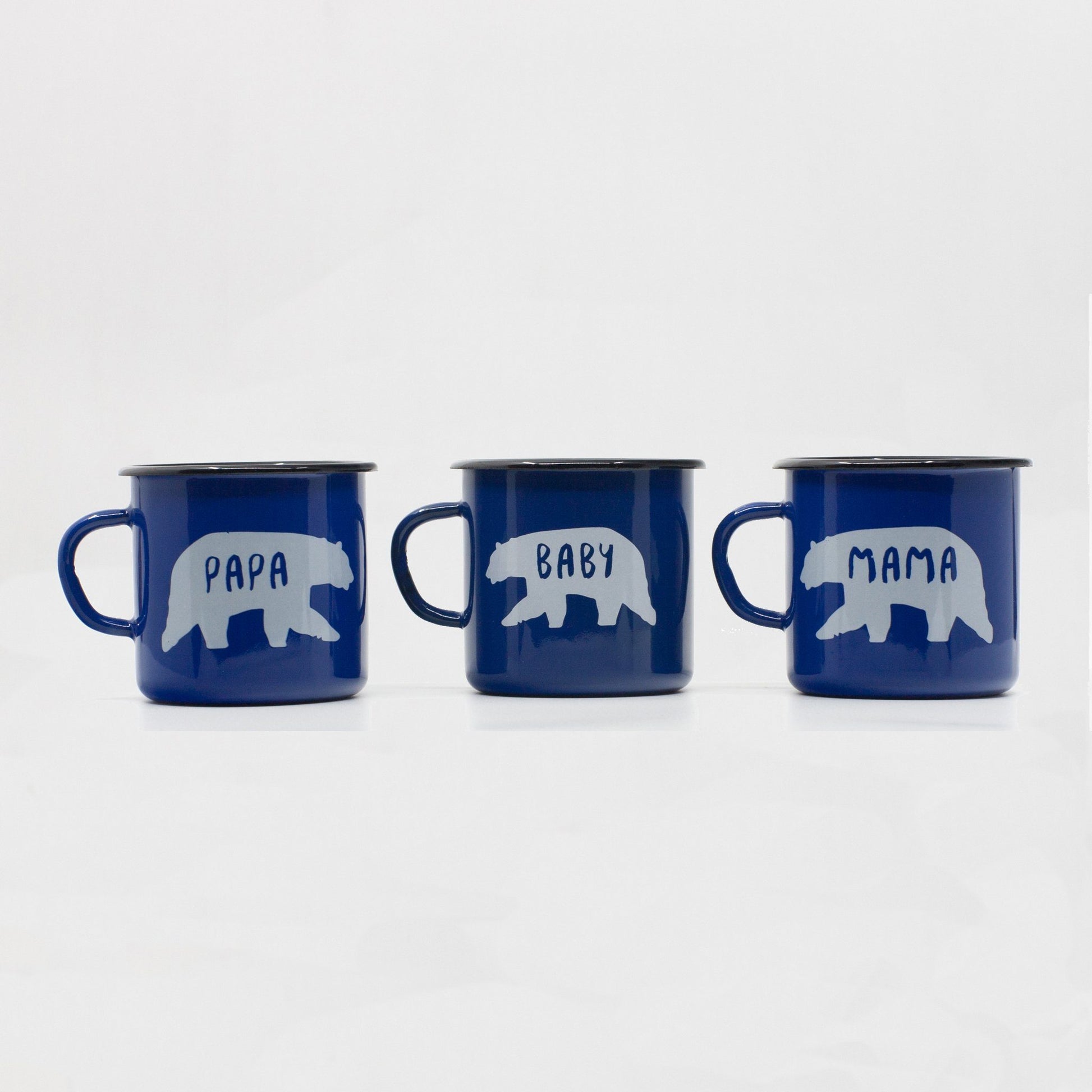 enamel mugs with bear design