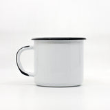 Enamel mug with black handle 250ml/8.45o.z.