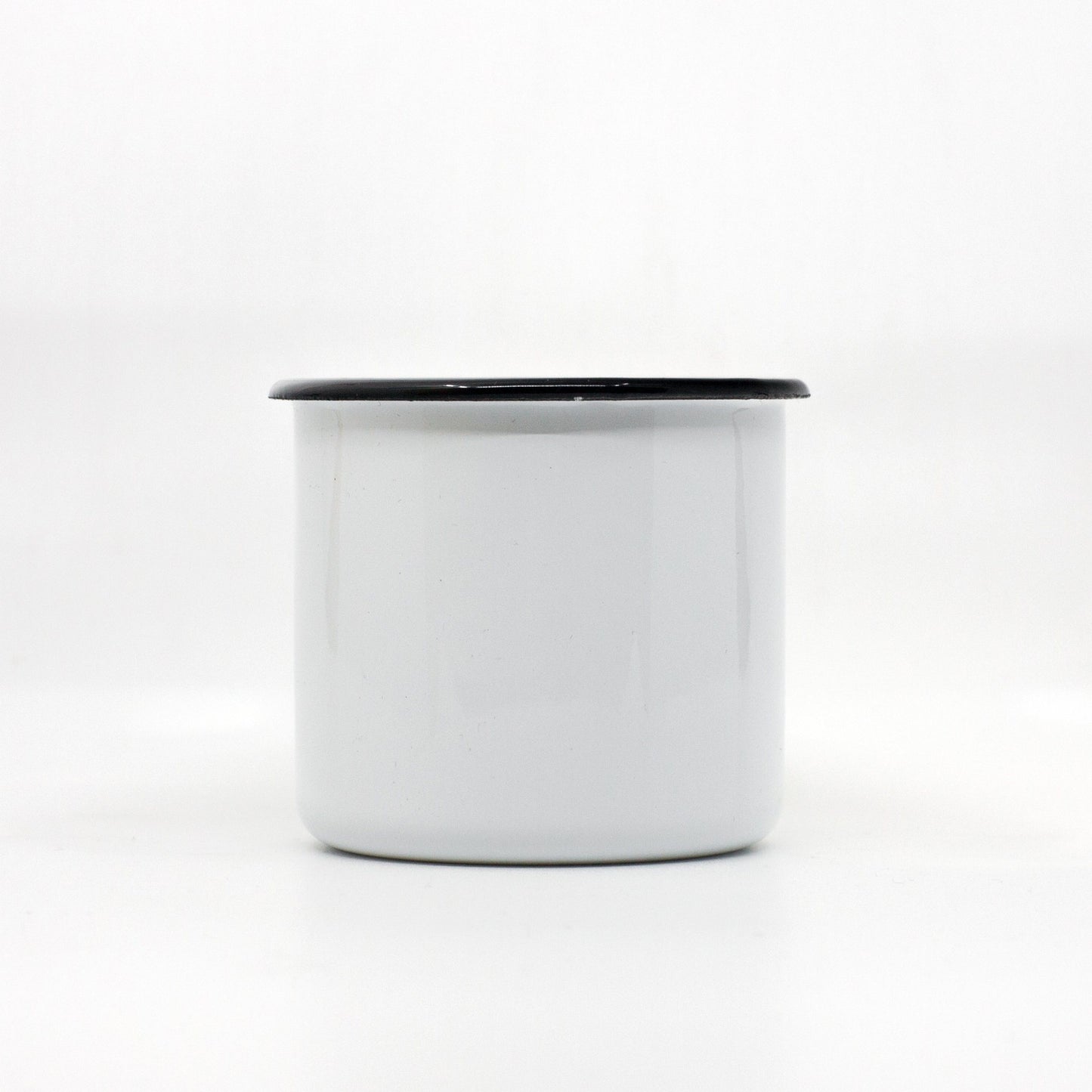 Enamel mug with black handle 250ml/8.45o.z.