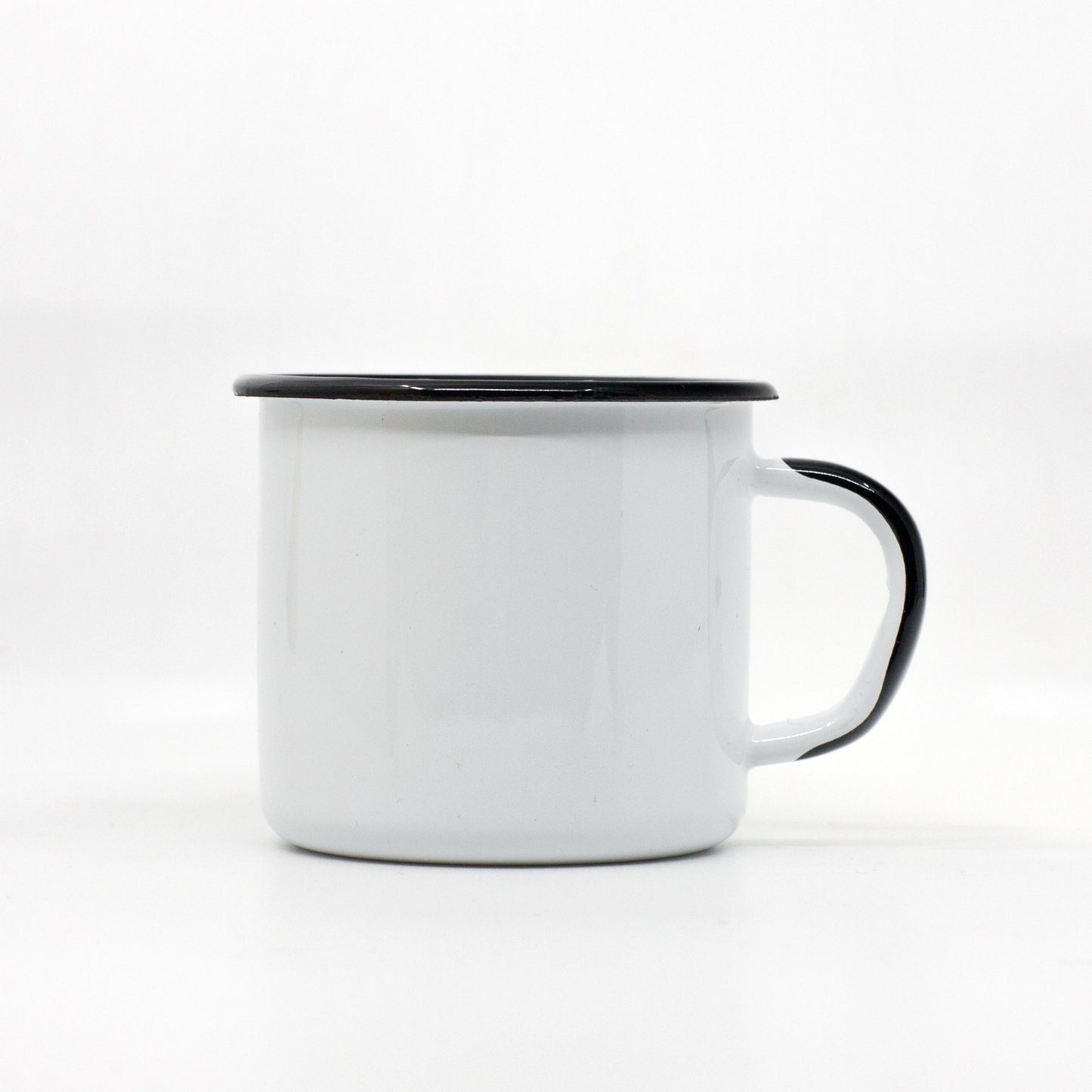 Enamel mug with black handle 250ml/8.45o.z.