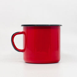 Enamel mug with black handle 400ml/13.5oz
