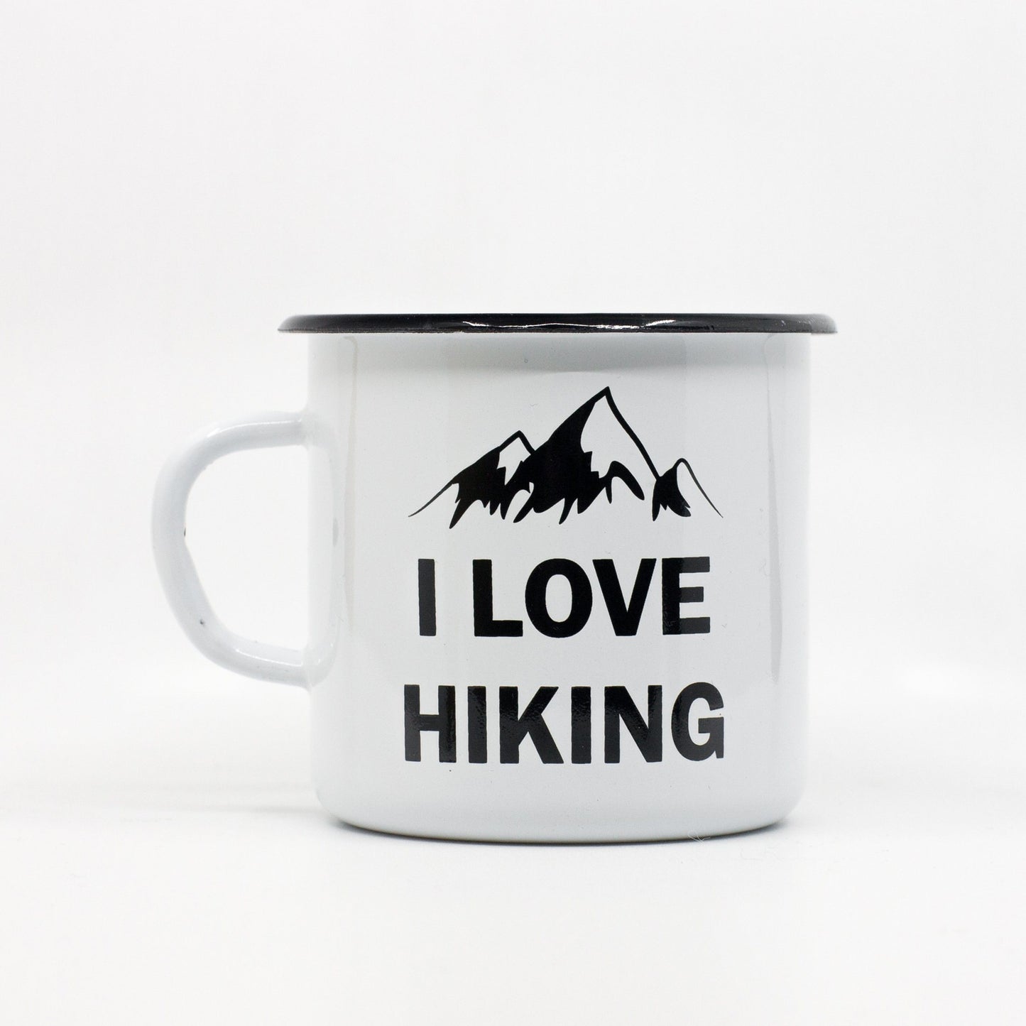 I love hiking enamel mug 400ml/13.5oz