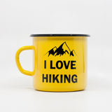 I love hiking enamel mug 400ml/13.5oz