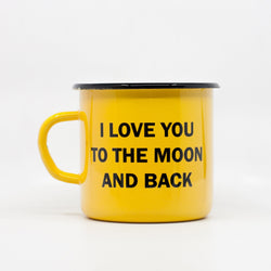 I love you to the moon and back enamel mug 400ml/13.5oz