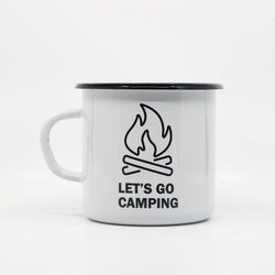 Let's go camping enamel mug 400ml/13.5oz