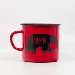 Papa bear enamel mug 400ml/13.5oz