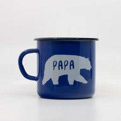 Papa bear enamel mug 400ml/13.5oz