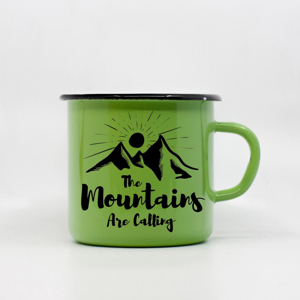 The mountains are calling enamel mug 400ml/13.5oz