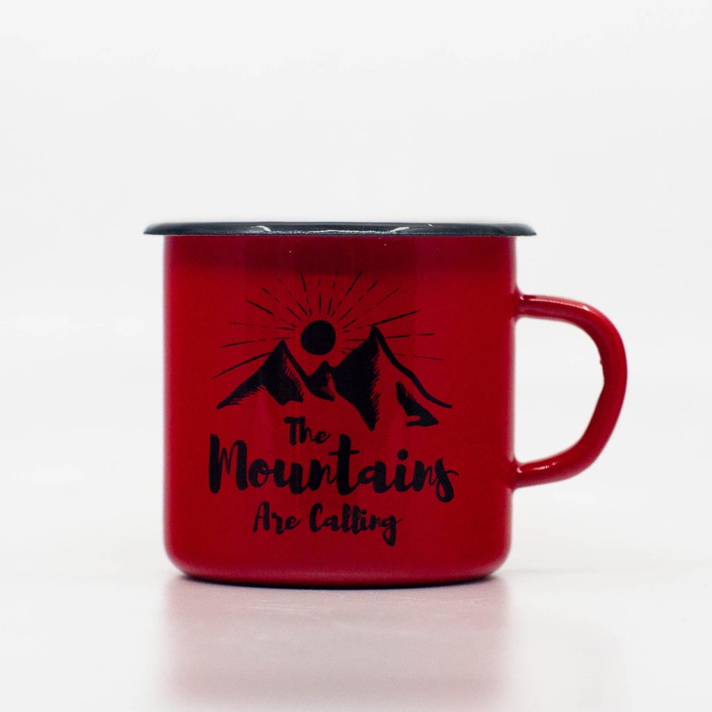 The mountains are calling enamel mug 400ml/13.5oz