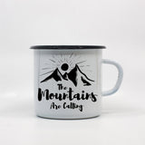 The mountains are calling enamel mug 400ml/13.5oz